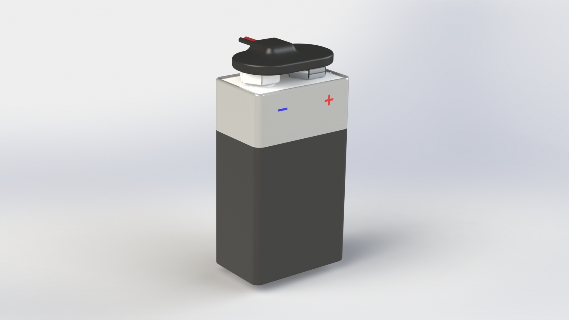 带连接器的9 V碱性电池